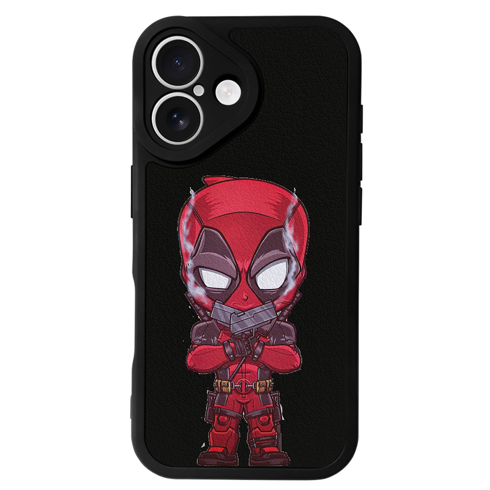 （画像用） Deadpool デッドプール 【iPhone 16シリーズ対応】シリコンスマホケース（レザー調） 材質：シリコン